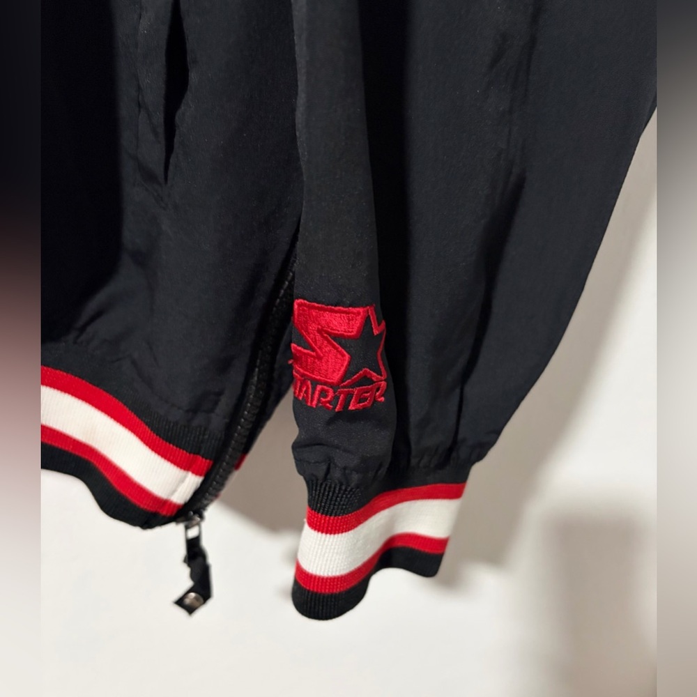 Vintage Chicago Blackhawks Starter Windbreaker Pullover - Mens size Large Korea - Picture 5 of 7